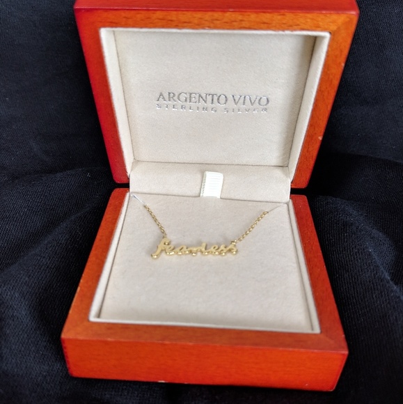 Argento Vivo Jewelry - 🆕 Argento Vivo Gold Plated Fearless 18" Necklace